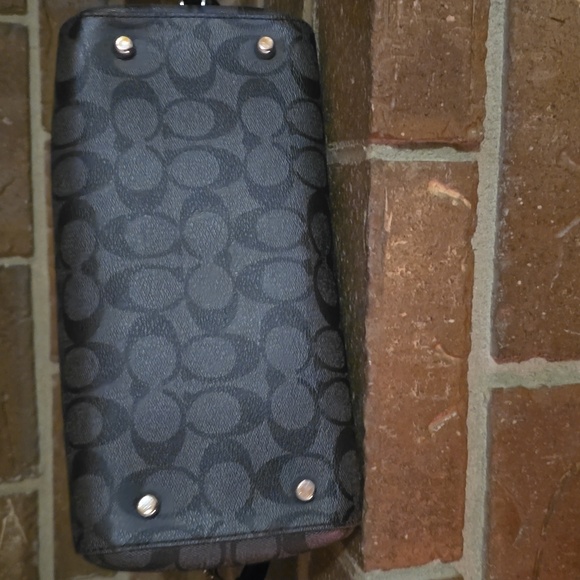 Coach Rowan Women's Satchel Bag - Black/Graphite/Silver - Picture 4 of 8